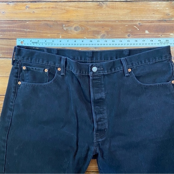 LEVI’S 501 men black button fly 100% cotton Plus size 42 - Picture 8 of 14